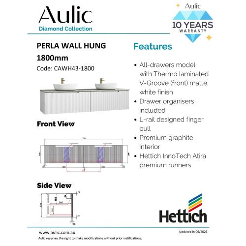 VANITIES - Perla Wall Hung Vanity