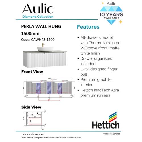 VANITIES - Perla Wall Hung Vanity