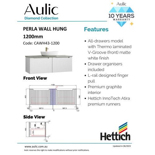 VANITIES - Perla Wall Hung Vanity