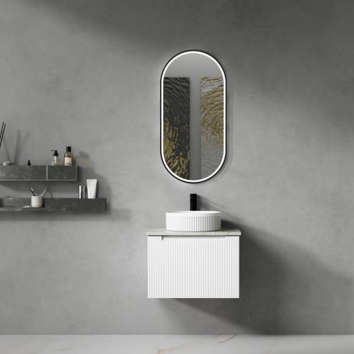 VANITIES - Perla Wall Hung Vanity w/ Stone Top