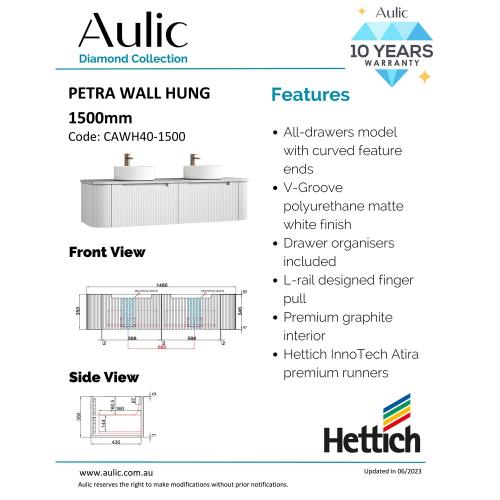 VANITIES - Petra Wall Hung Vanity
