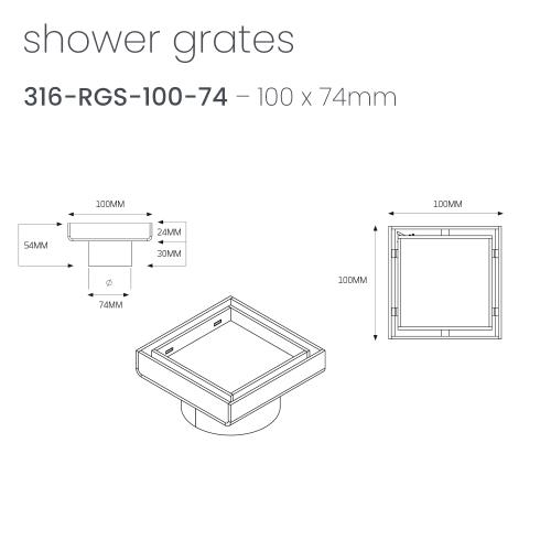 SHOWERS - Radiant Tile Insert Waste - 