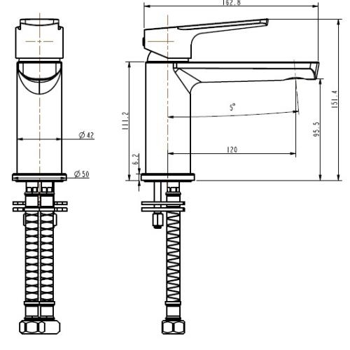 TAPWARE - Rome Basin Mixer - Chrome