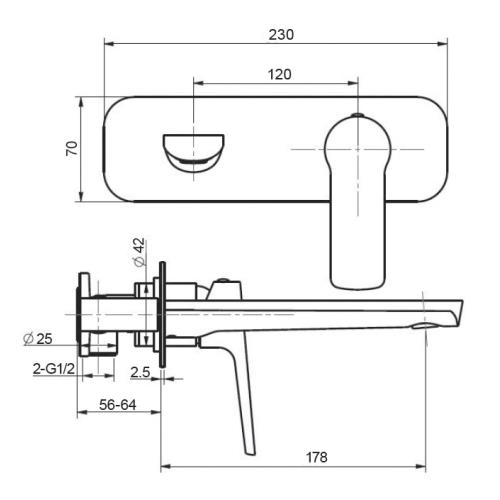 TAPWARE - Rome Mixer And Spout Combination - Chrome