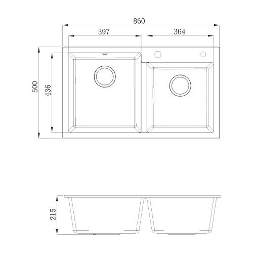 KITCHEN & LAUNDRY - Sierra Composite Double Bowl Sink