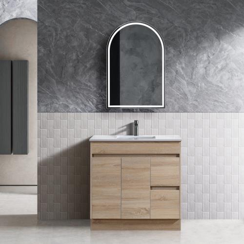 VANITIES - Tobi Floor Vanity w/ Stone Top Undermount Bowl