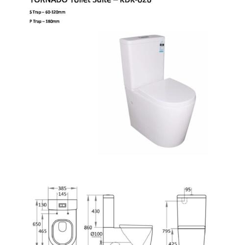 Tornado Wall Faced Toilet Suite // Plumbing Clearance Centre