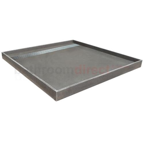 SHOWERS - Universal Tile Tray with Shower Channel Black