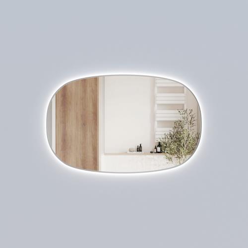 MIRRORS AND CABINETS - Valmont Horizontal 1100mm LED Mirror - Brushed Nickel