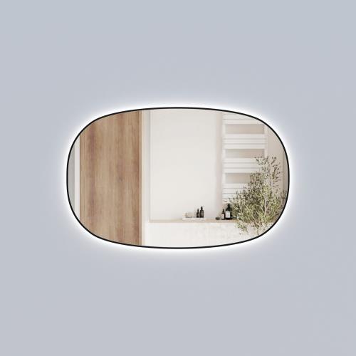 MIRRORS AND CABINETS - Valmont Horizontal 1100mm LED Mirror - Black (Matt)
