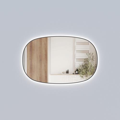 MIRRORS AND CABINETS - Valmont Horizontal 1400mm LED Mirror - Gun Metal Grey