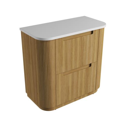 VANITIES - Varcelli Floor Vanity Cabinet w/ Premium Stone Top