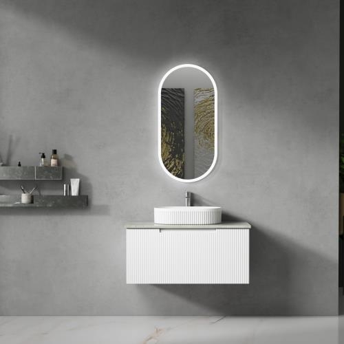 VANITIES - Perla Wall Hung Vanity w/ Ceramic Top