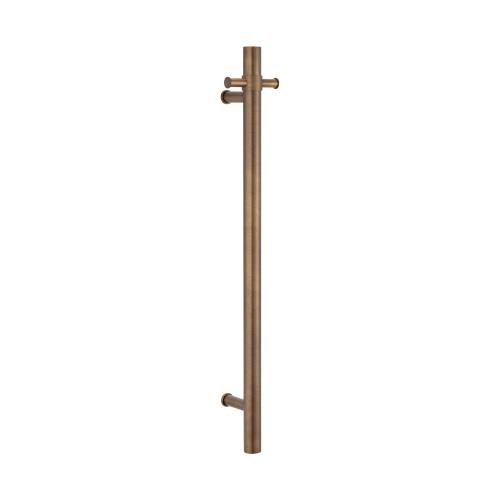 ACCESSORIES - Vertical Heated Towel Rail - Antique Brass