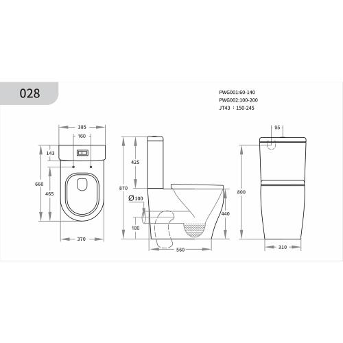 TOILETS - Zues Bidet Toilet Suite